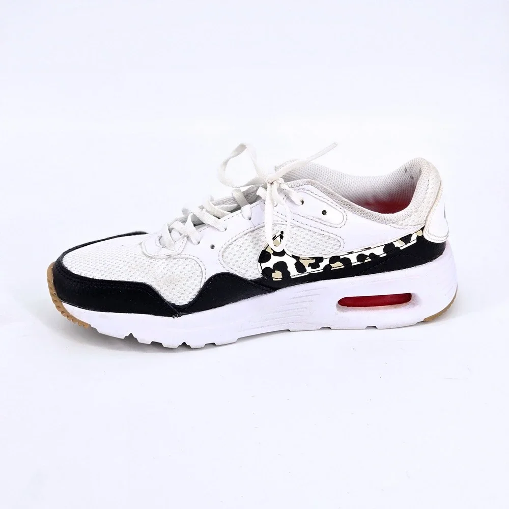 Nike Air Max SC Leopard Print White Black Shoes Sneakers Women's Size US 6 VGUC
